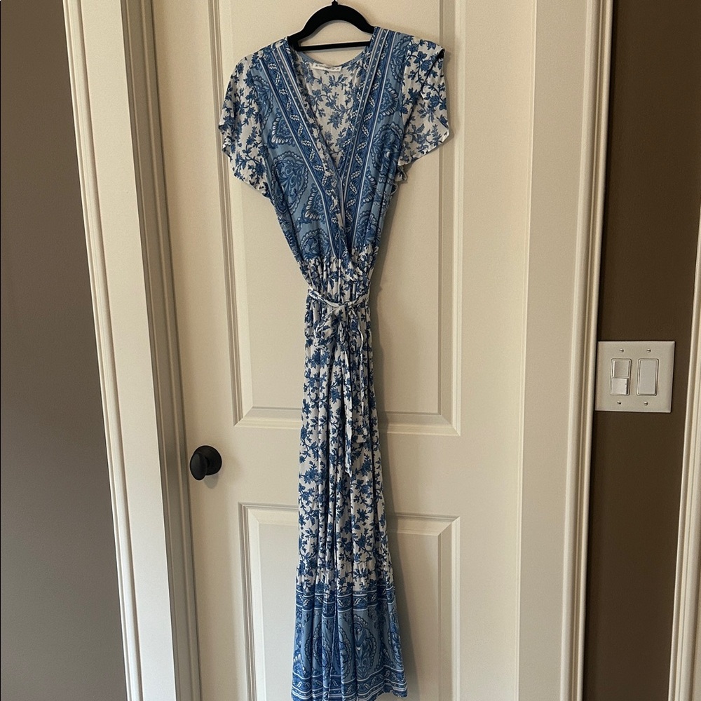 Blue Floral Maxi Dress